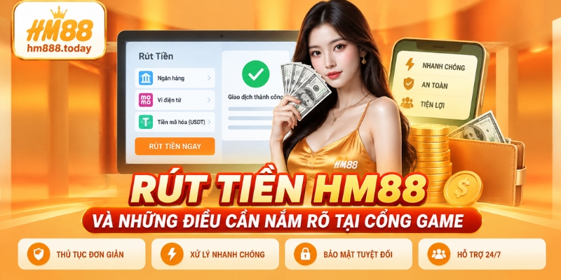 Rút tiền HM88 và những điều cần nắm rõ tại cổng game